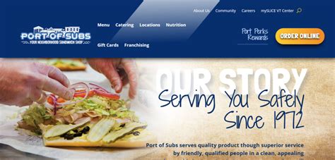  5410 Longley Lane. 1-800-245-0245. Ranked for Entrepreneur Magazine’s “Franchise 500” in 2010, 2011, 2012 and 2013. Port of Subs® has the U.S. Small Business Administration stamp of approval. Port of Subs® is a member of the International Franchise Association. Port of Subs® participates in the IFA’s Vet-Fran Program. 
